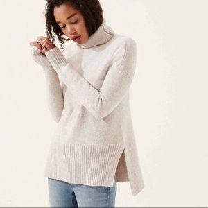 Lou and Grey Loft beige wool turtleneck sweater